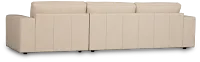 Kellan Ivory Leather Right Chaise Sectional