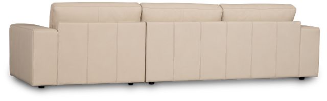 Kellan Ivory Leather Right Chaise Sectional