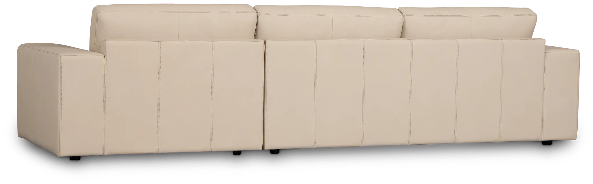 Kellan Ivory Leather Right Chaise Sectional Kellan Ivory Leather Right Chaise Sectional
