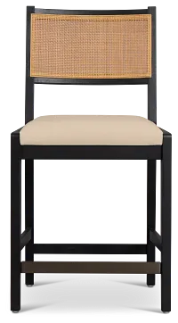 Pacific Black Woven 24" Barstool