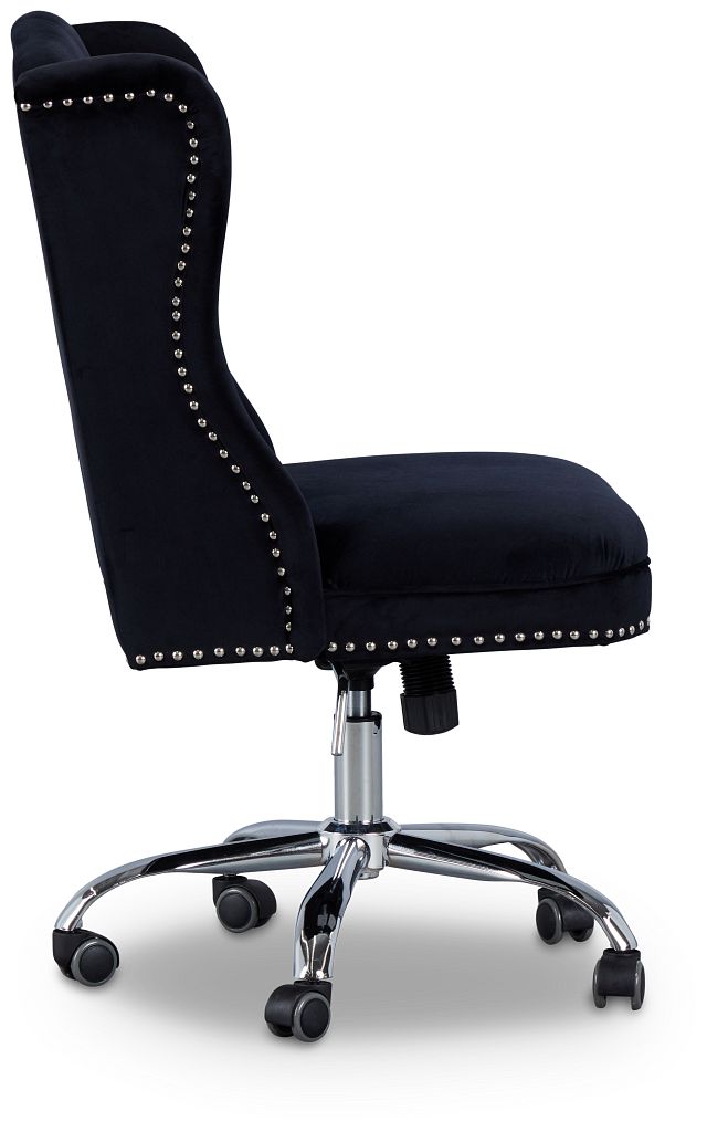 Tori Black Velvet Desk Chair