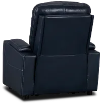 Optimus Dark Blue Lthr/vinyl Power Recliner