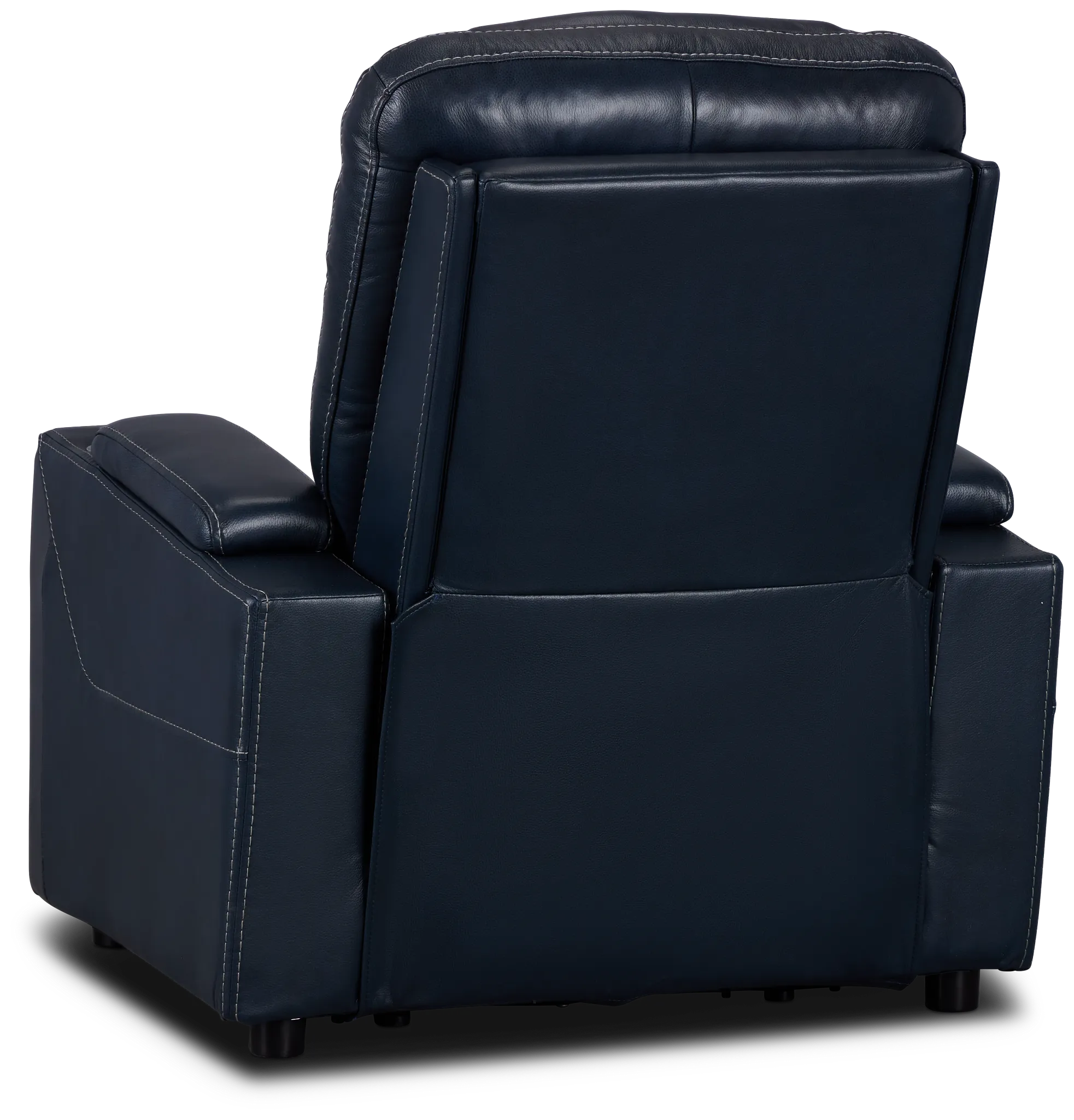 Optimus Dark Blue Lthr/vinyl Power Recliner