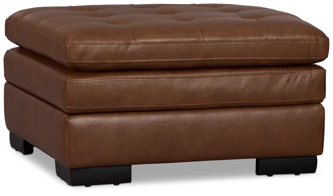 Braden Medium Brown Leather Storage Ottoman Braden Medium Brown Leather Storage Ottoman