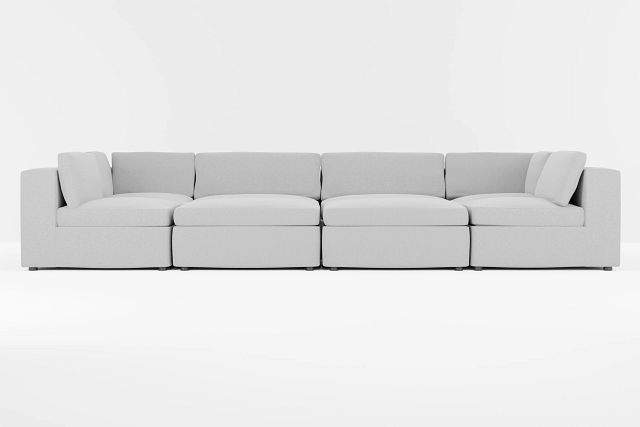 Destin Suave Gray Fabric 8-piece Pit Sectional