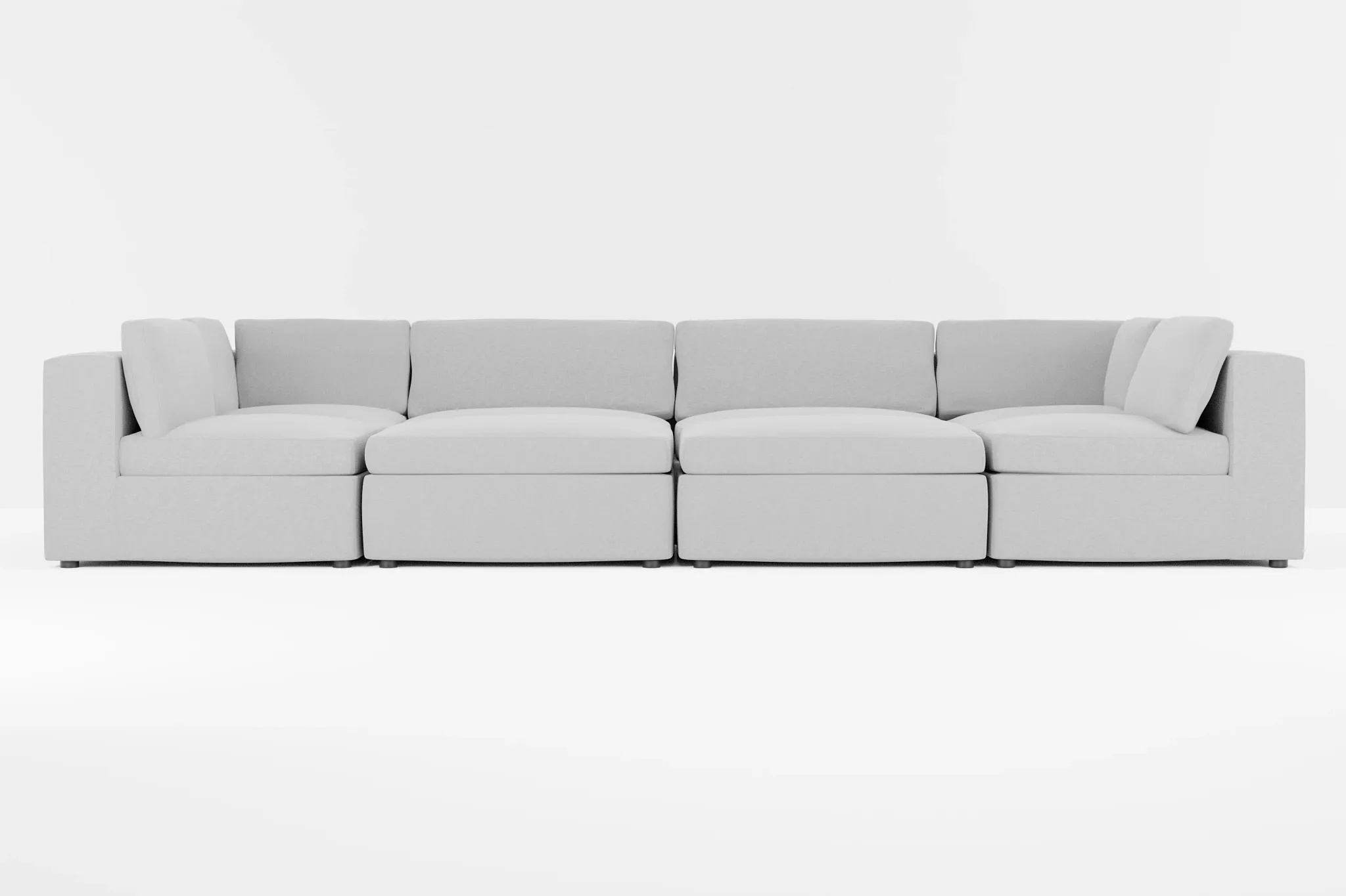 Destin Suave Gray Fabric 8-piece Pit Sectional