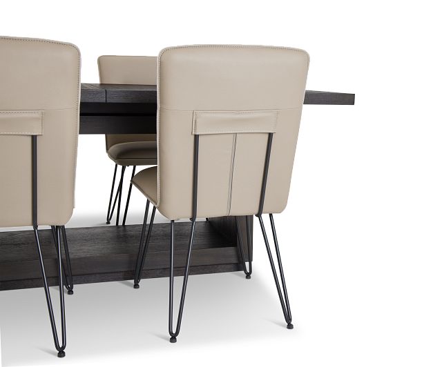 Madden Taupe Table & 4 Upholstered Chairs