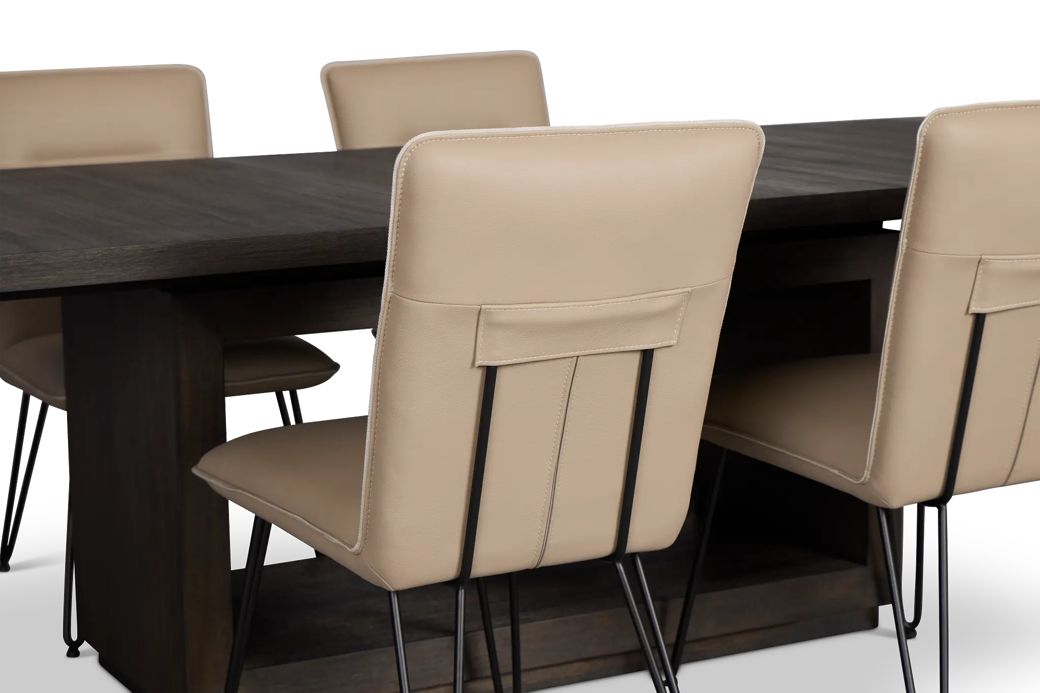 Madden Taupe Table & 4 Upholstered Chairs Madden Taupe Table & 4 Upholstered Chairs