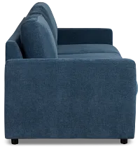 Addie Blue Fabric 3-piece Modular Storage Sofa