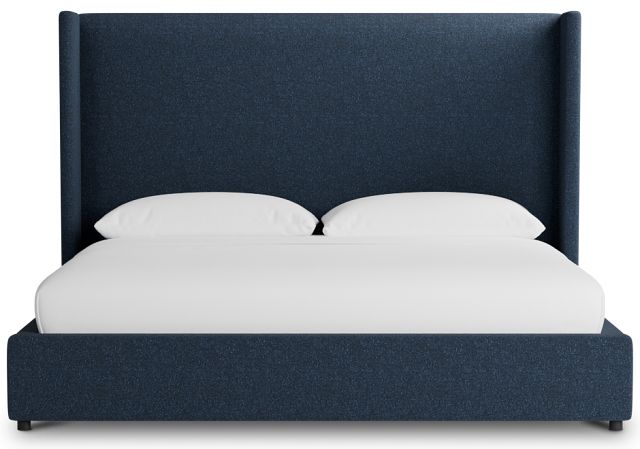Captiva Elite Dark Blue 60" Upholstered Shelter Bed