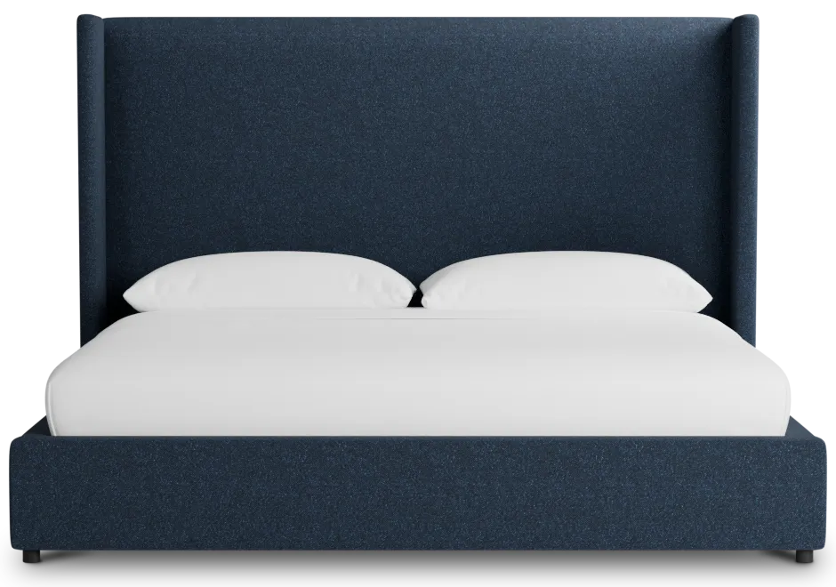 Captiva Elite Dark Blue 60" Upholstered Shelter Bed