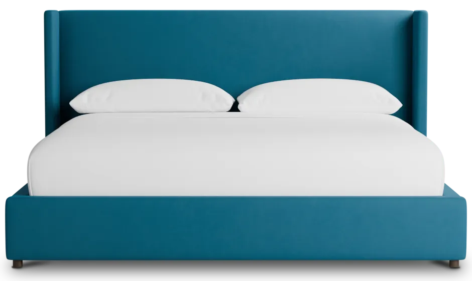 Captiva Joya Teal 48" Upholstered Shelter Bed