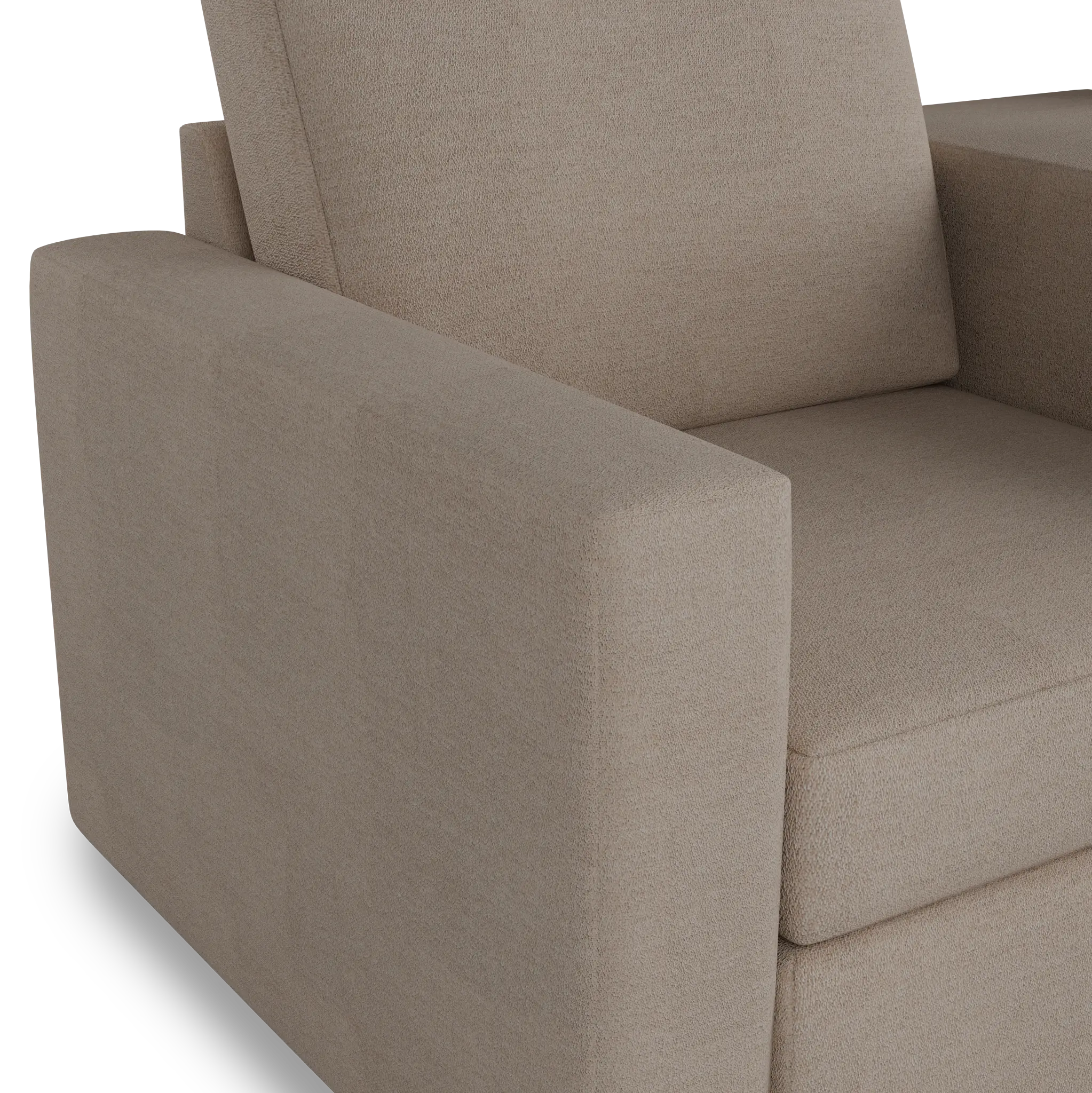 Citymod Beige Fabric 3-piece Modular Sofa With Storage Console Citymod Beige Fabric 3-piece Modular Sofa With Storage Console