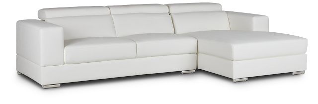 Maxwell White Micro Right Chaise Sectional (1)