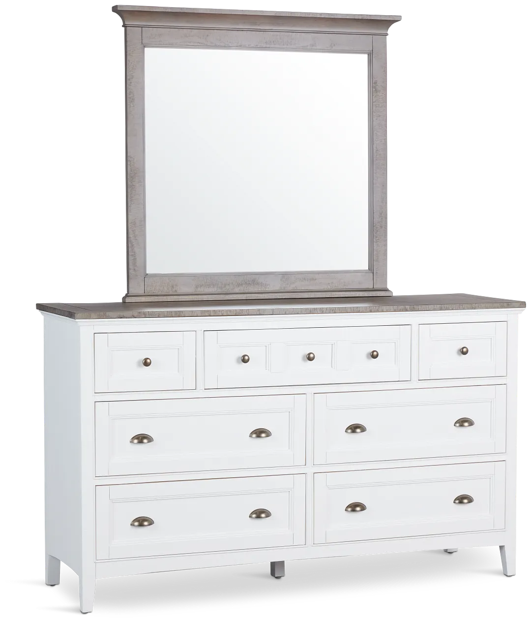 Heron Cove Two-tone Dresser & Mirror