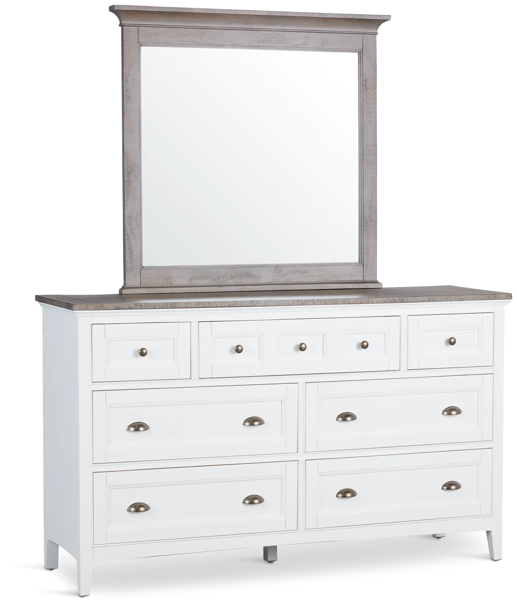 Heron Cove Two-tone Dresser & Mirror