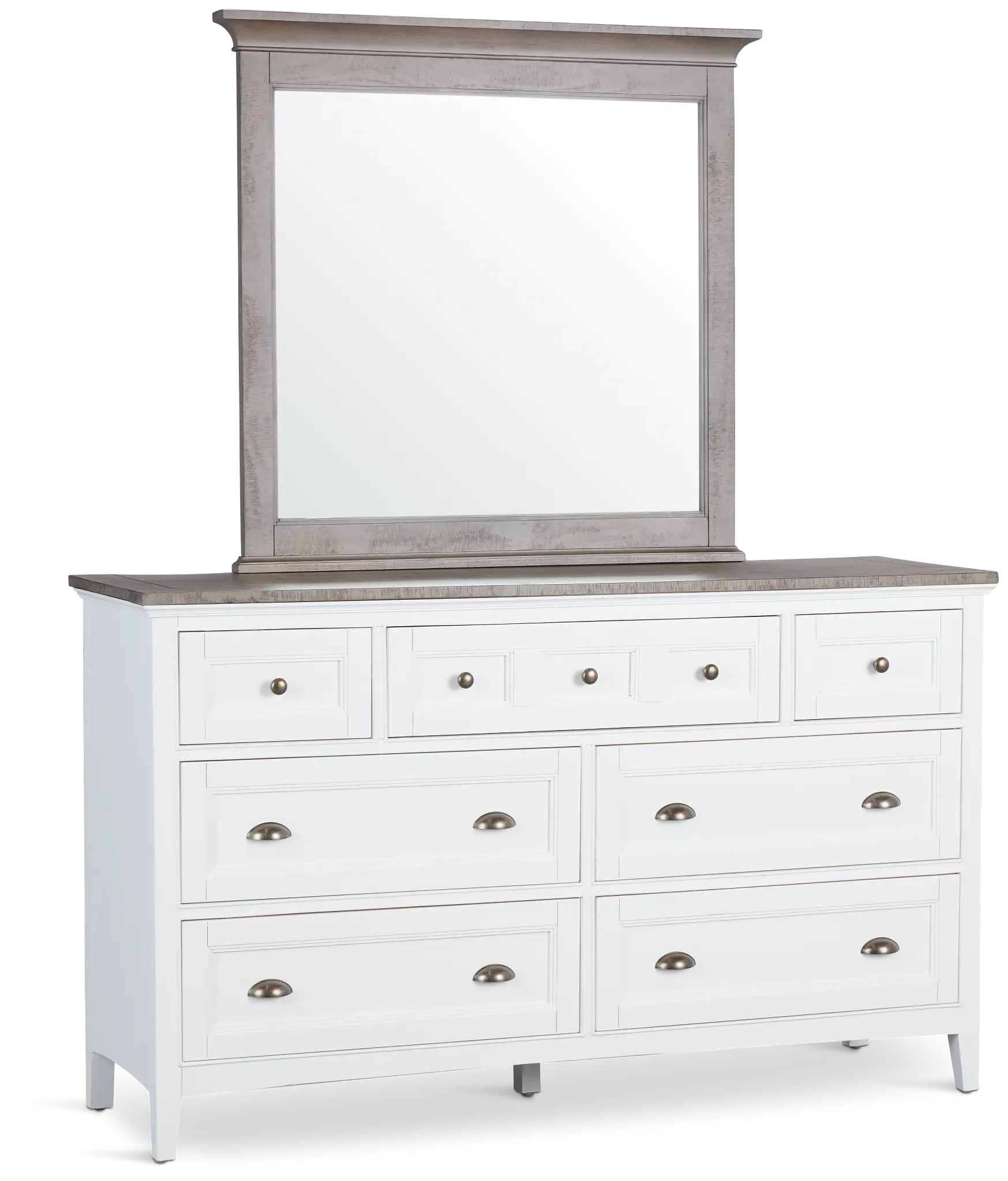Heron Cove Two-tone Dresser & Mirror Heron Cove Two-tone Dresser & Mirror