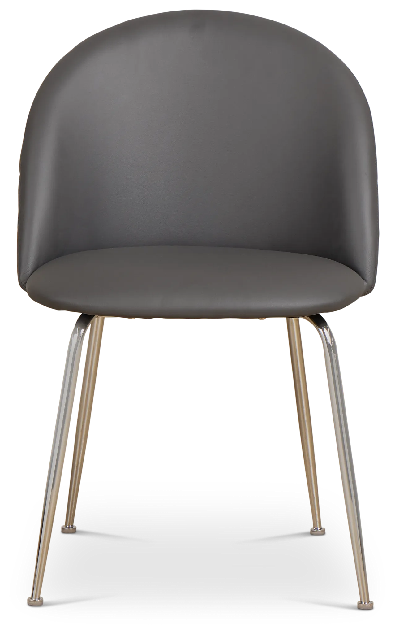 Capri Dark Gray Micro Upholstered Side Chair W/ Chrome Legs