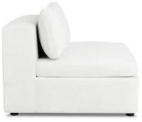 Destin Sutton White Fabric Armless Chair