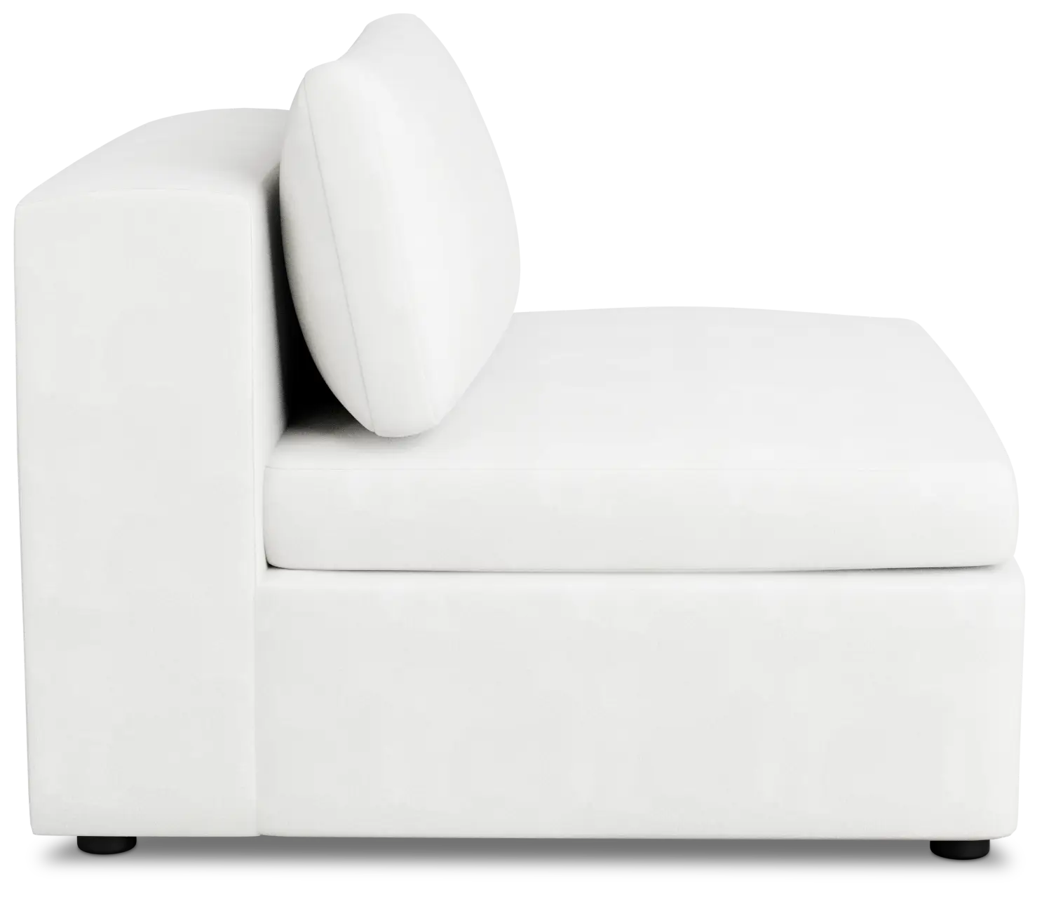 Destin Sutton White Fabric Armless Chair Destin Sutton White Fabric Armless Chair