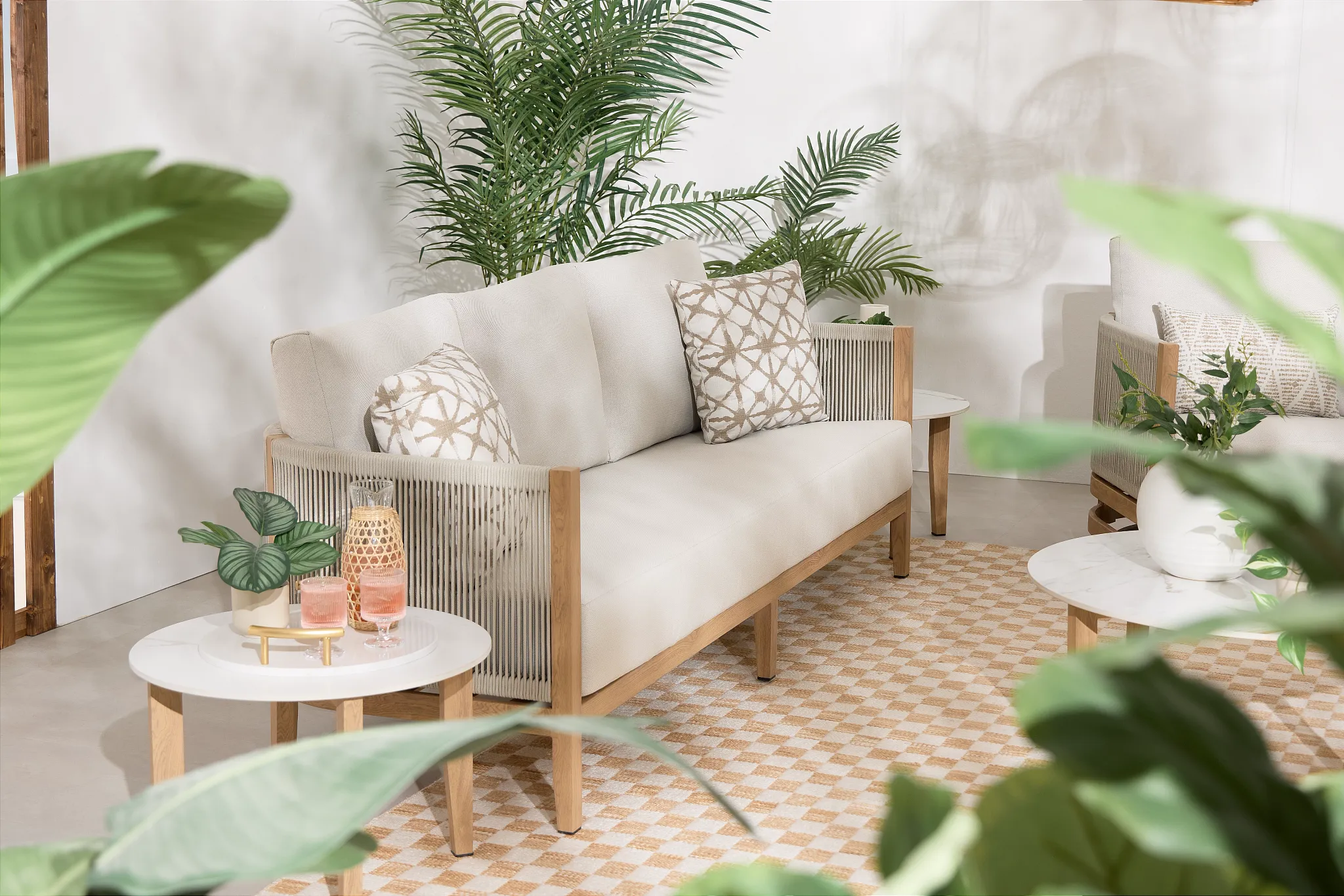 Paros Light Tone Sofa