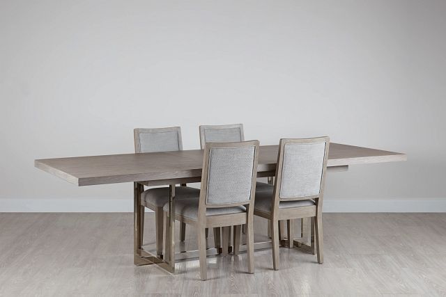 Tribeca Light Tone Trestle Table & 4 Wood Chairs (0)