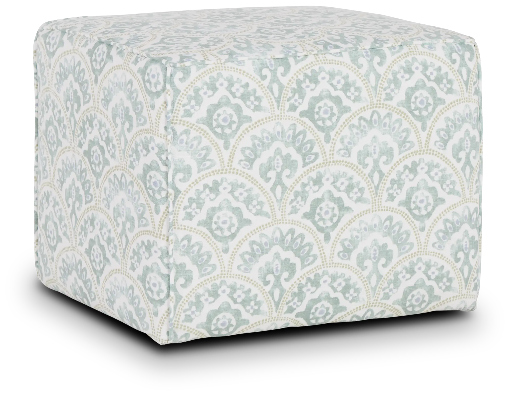 Tomini Green Fabric Accent Pouf Tomini Green Fabric Accent Pouf