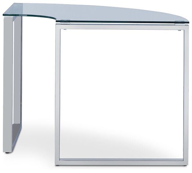 Olympia 40" Glass Corner Desk