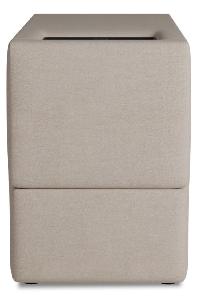 Citymod Beige Fabric Itable Media Console With Storage Drawer