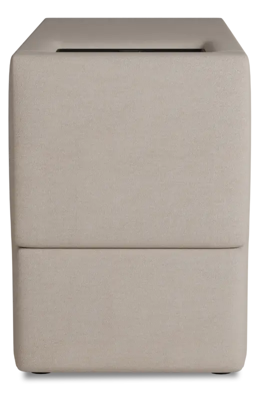 Citymod Beige Fabric Itable Media Console With Storage Drawer Citymod Beige Fabric Itable Media Console With Storage Drawer