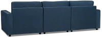 Addie Blue Fabric Left Chaise Storage Sectional