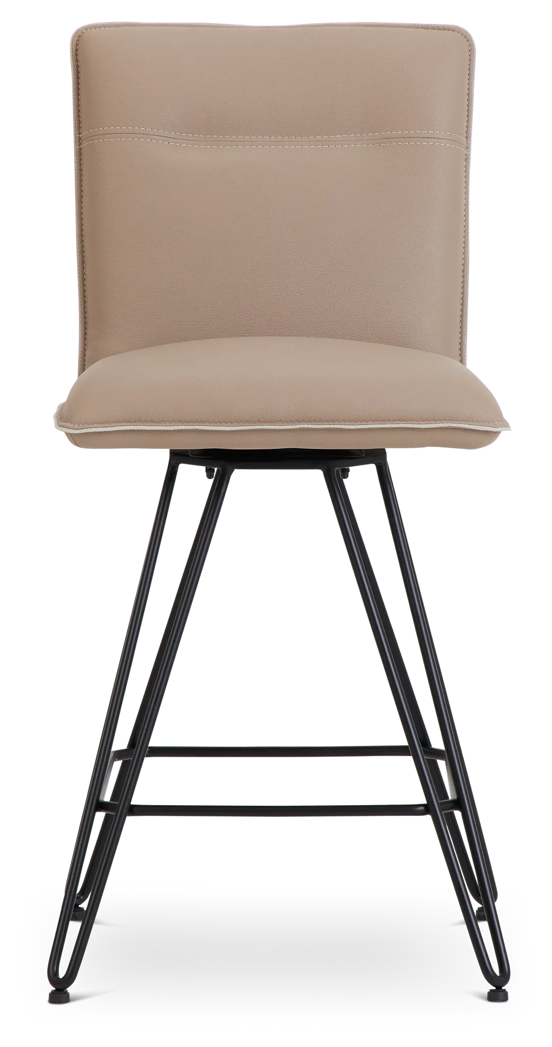 Demi Taupeswivel 24" Upholstered Barstool