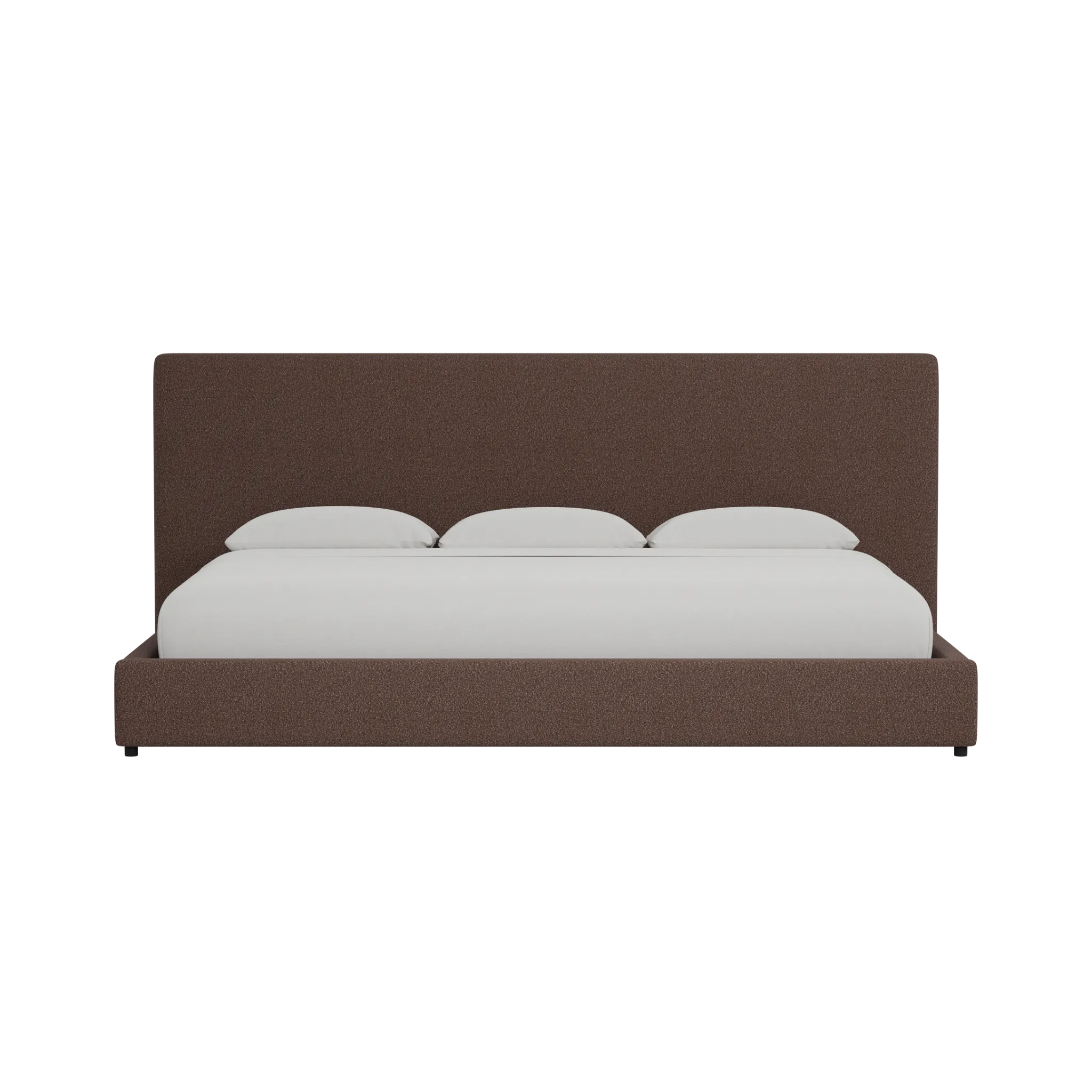 Grayton Elite Dark Brown 54" Upholstered Platform Bed