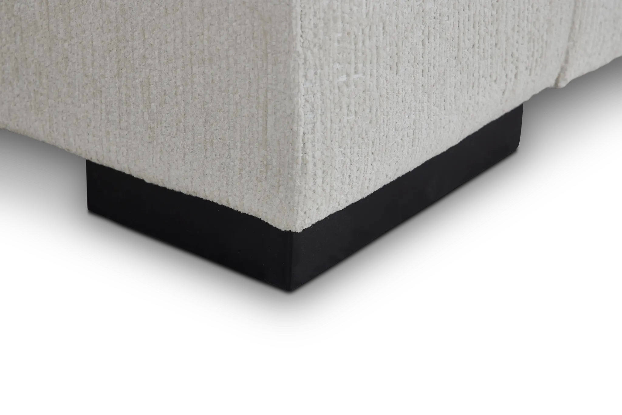 Blakely White Fabric Right Chaise Storage Sectional