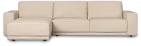 Kellan Ivory Leather Left Chaise Sectional