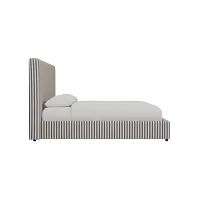 Grayton Sea Lane Dark Blue 54" Upholstered Platform Bed