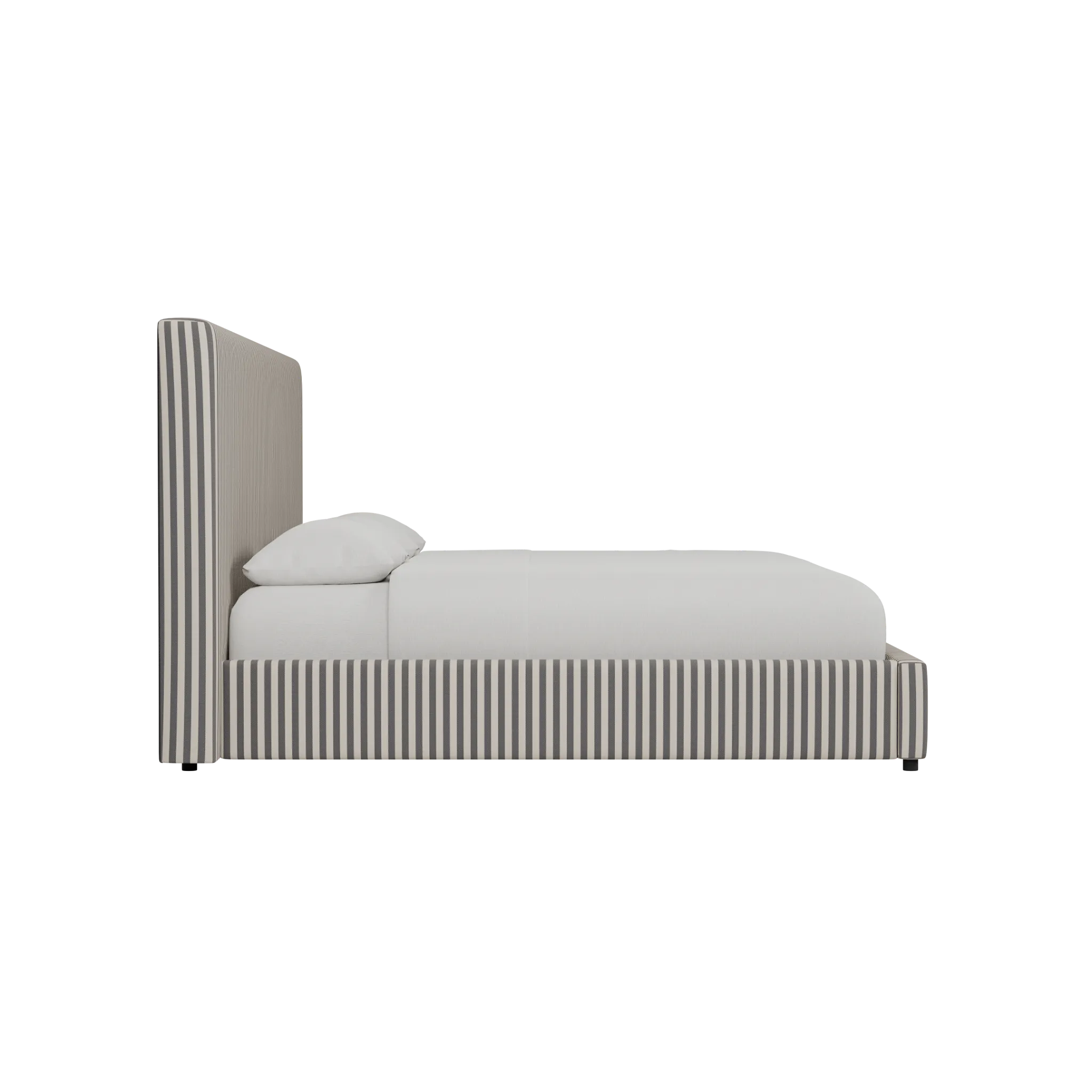 Grayton Sea Lane Dark Blue 54" Upholstered Platform Bed