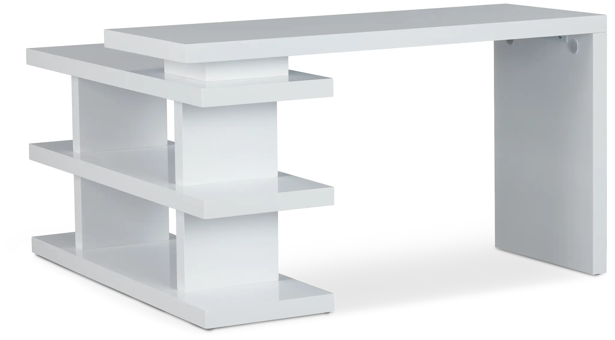 Olympia White Wood L Desk Olympia White Wood L Desk