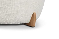 Lilah White Round Accent Ottoman