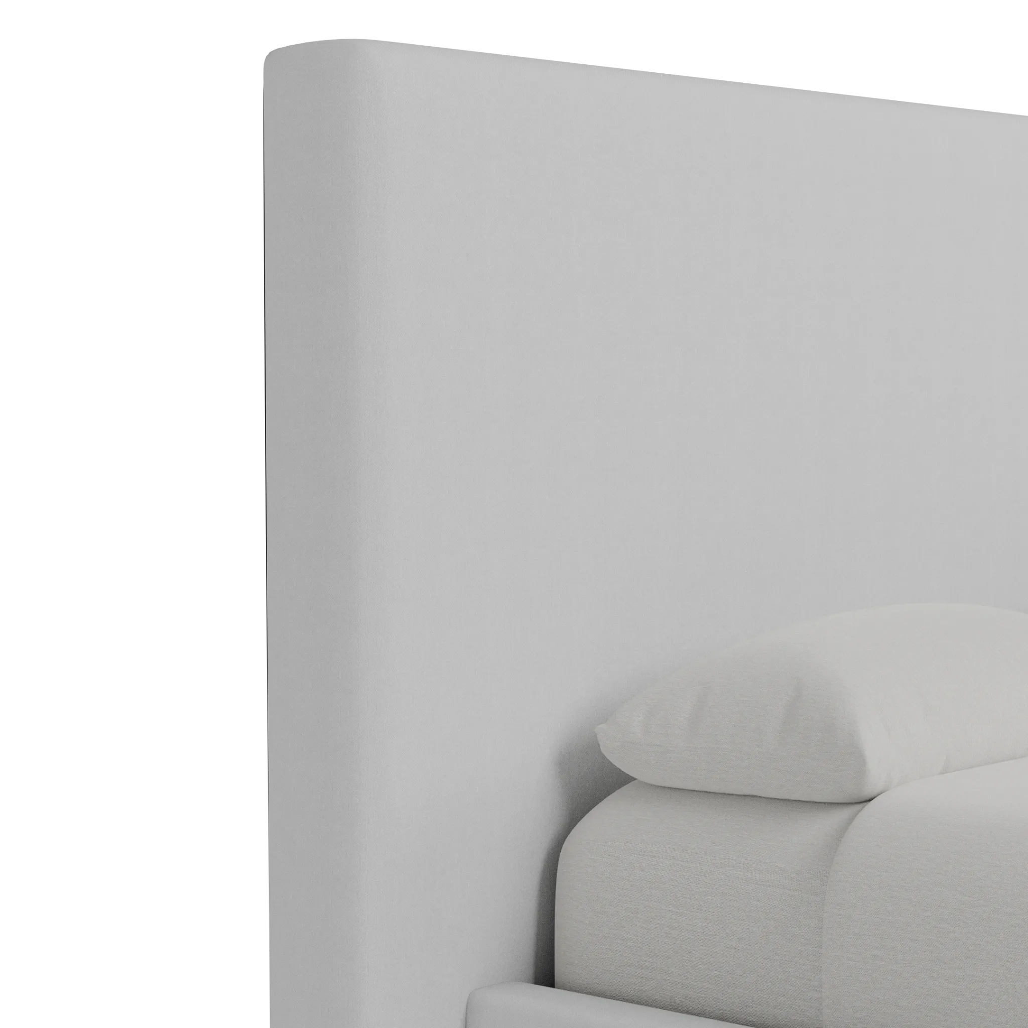Grayton Revenue White 54" Upholstered Platform Bed