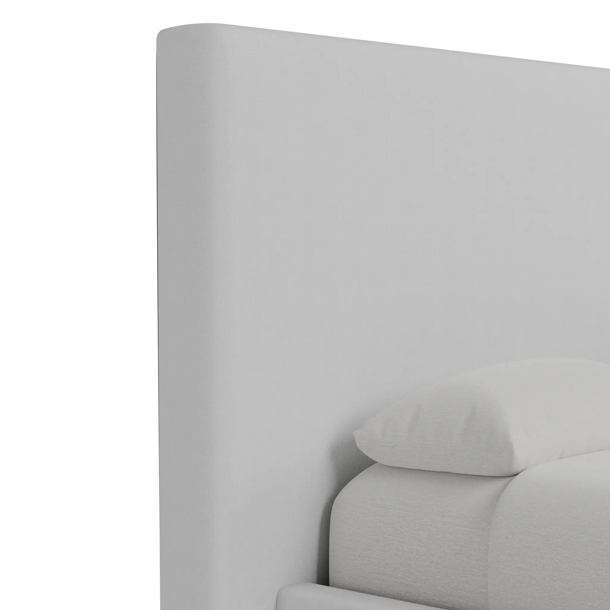 Grayton Revenue White 54" Upholstered Platform Bed Grayton Revenue White 54" Upholstered Platform Bed
