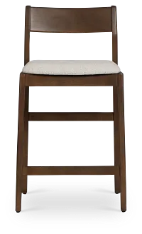 Santorini Dark Tone 24" Upholstered Barstool