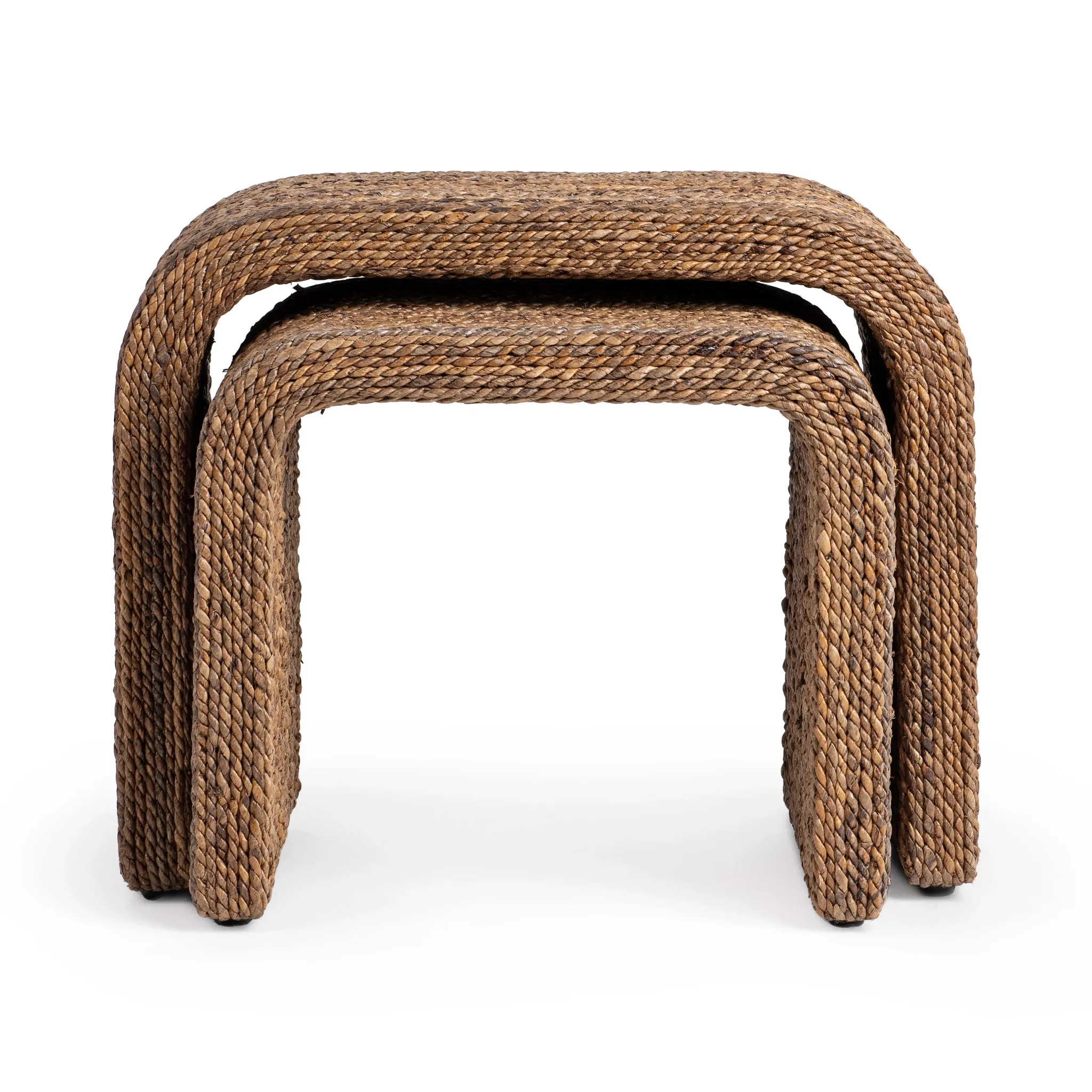Tiki Light Tone Set Of 2 Nesting End Table