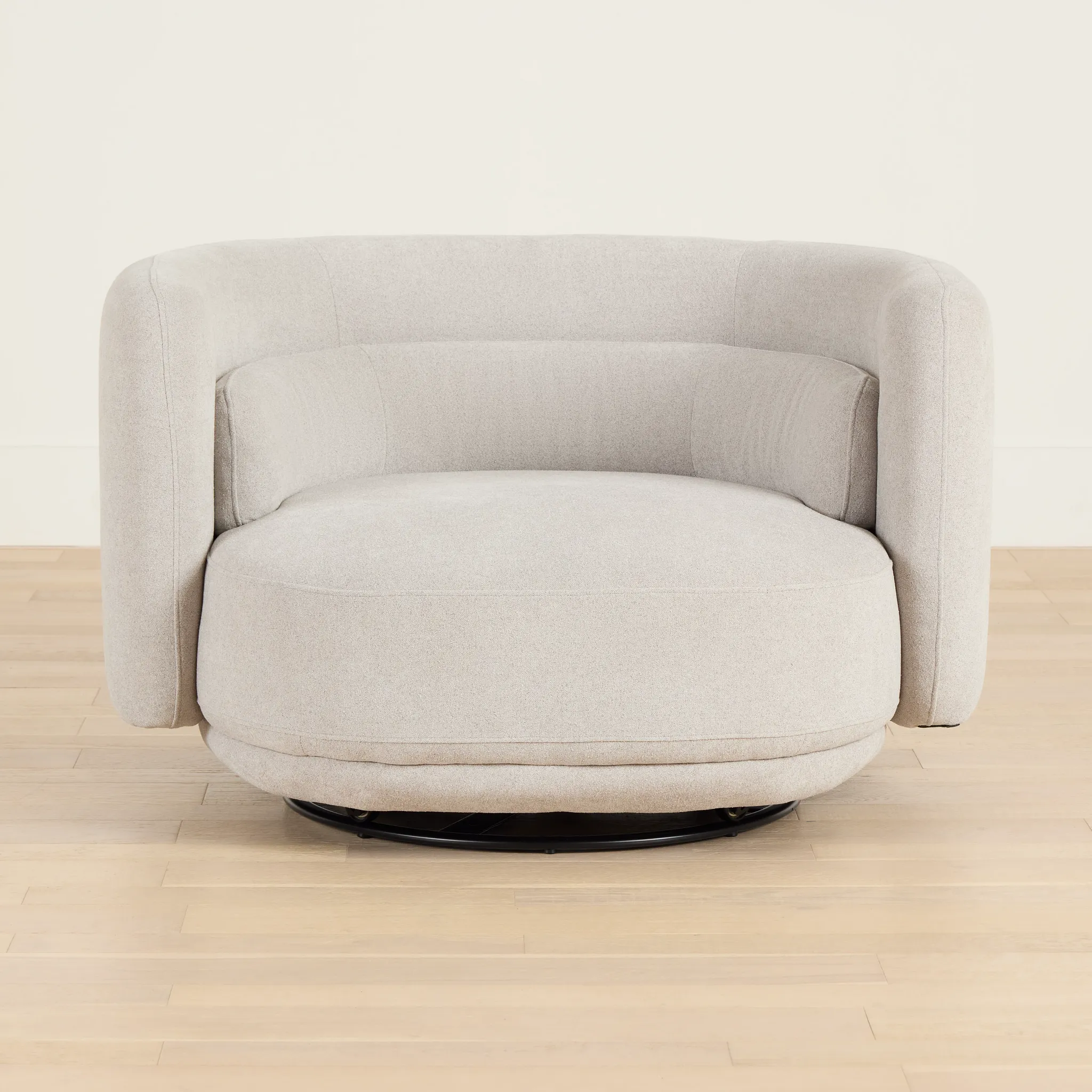 Presley Light Gray Fabric Swivel Chair