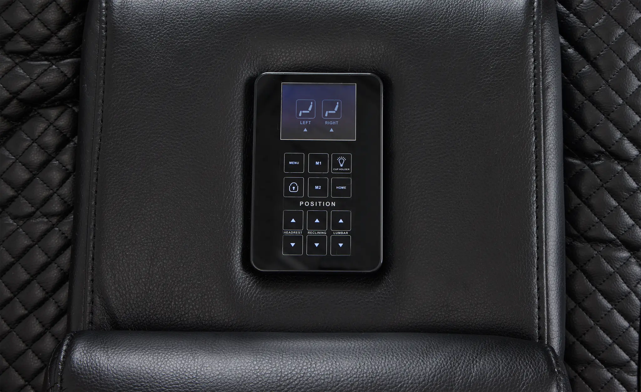 Troy Black Micro Power Reclining Console Loveseat Troy Black Micro Power Reclining Console Loveseat