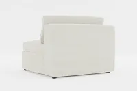 Destin Elite Ivory Fabric Armless Chair