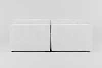 Destin Revenue White Fabric 6-piece Pit Sectional