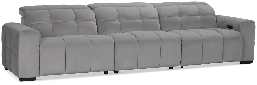 Gemma Light Gray Velvet Left Chaise Power Reclining Sectional Gemma Light Gray Velvet Left Chaise Power Reclining Sectional
