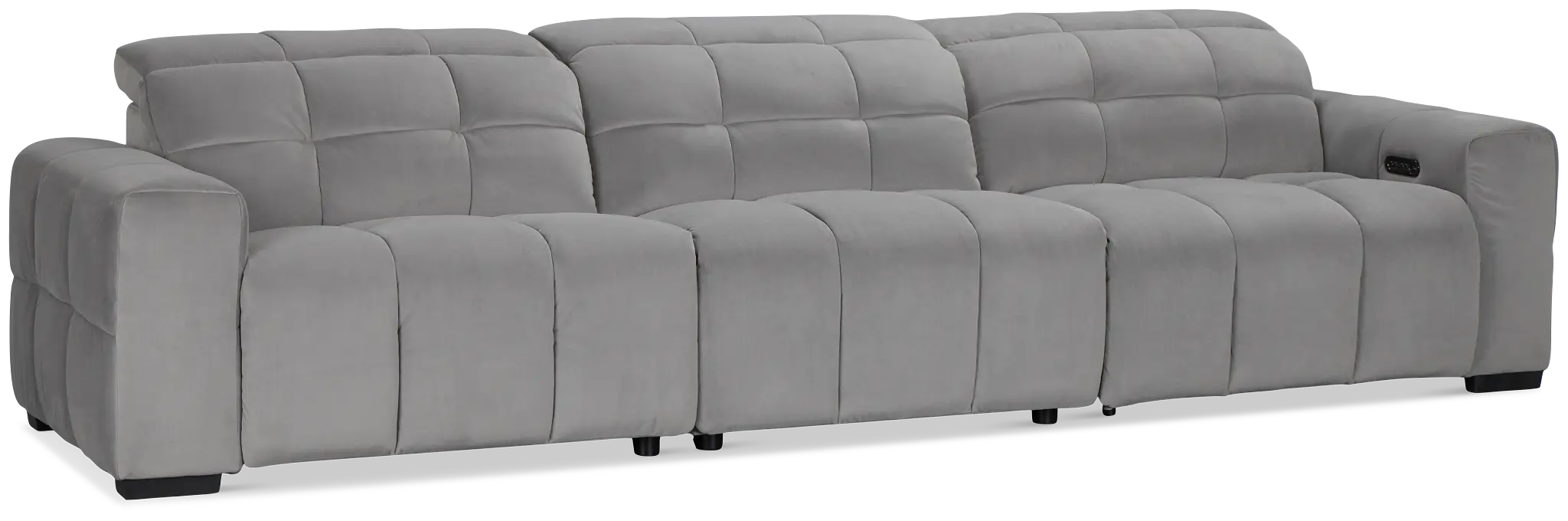 Gemma Light Gray Velvet Left Chaise Power Reclining Sectional Gemma Light Gray Velvet Left Chaise Power Reclining Sectional
