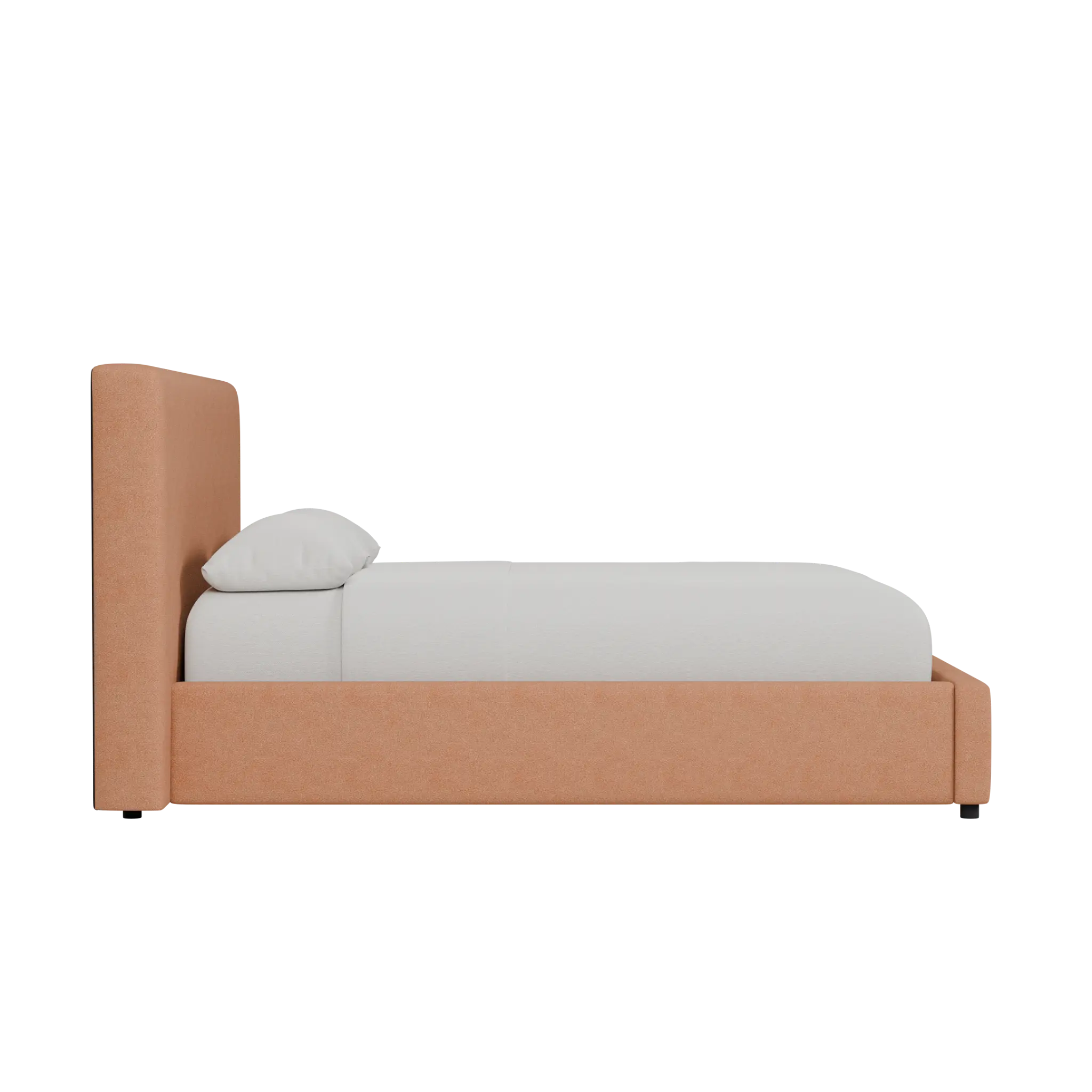 Grayton Sutton Orange 44" Upholstered Platform Bed Grayton Sutton Orange 44" Upholstered Platform Bed